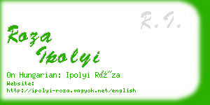 roza ipolyi business card